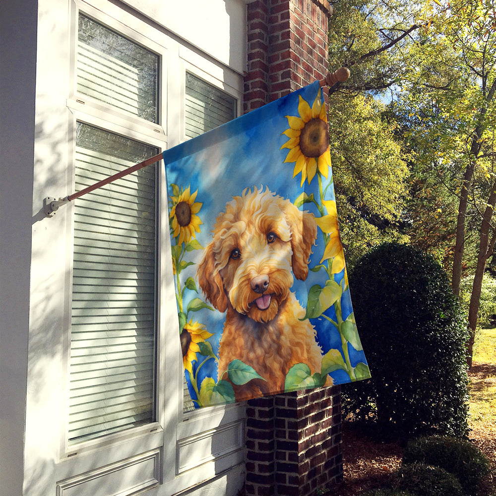 Buy this Labradoodle in Sunflowers House Flag