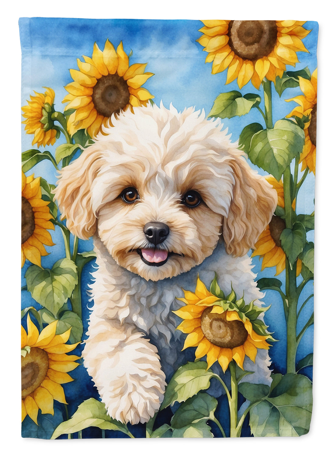 Buy this Maltipoo in Sunflowers House Flag