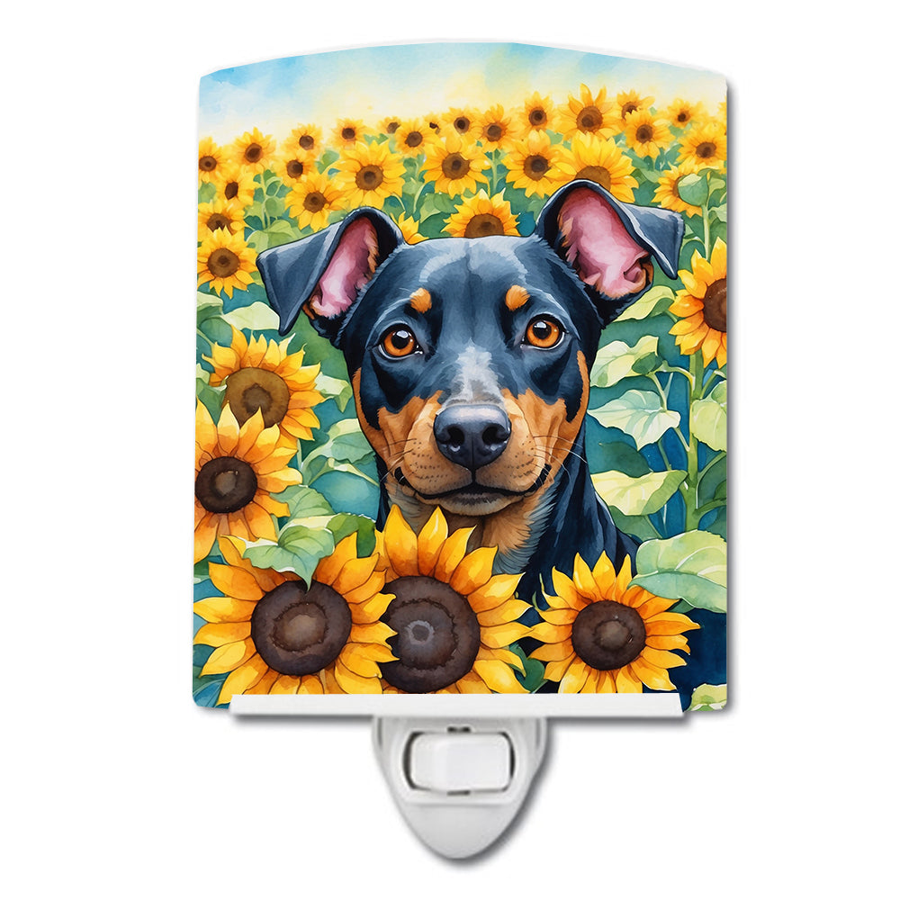 Buy this Manchester Terrier in Sunflowers Ceramic Night Light