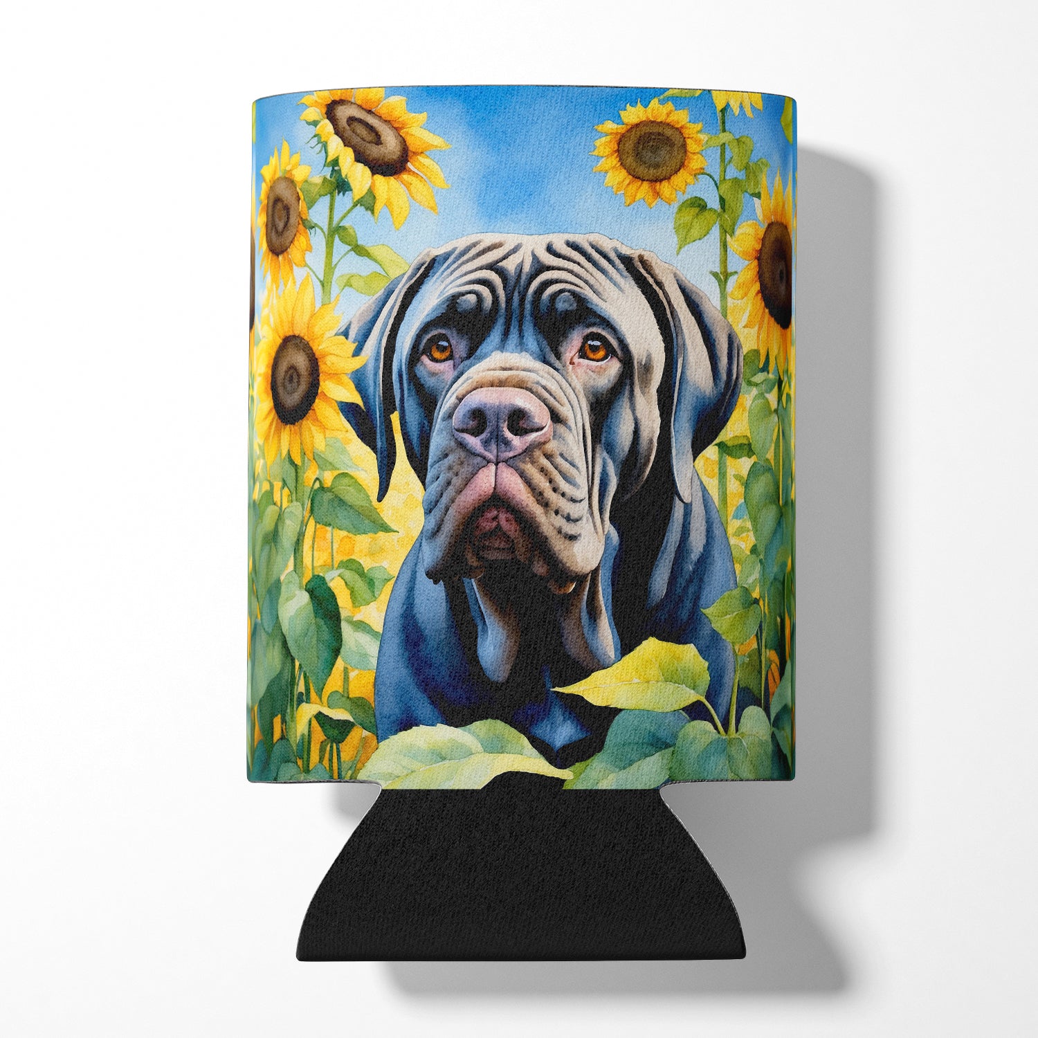 Buy this Neapolitan Mastiff in Sunflowers Can or Bottle Hugger