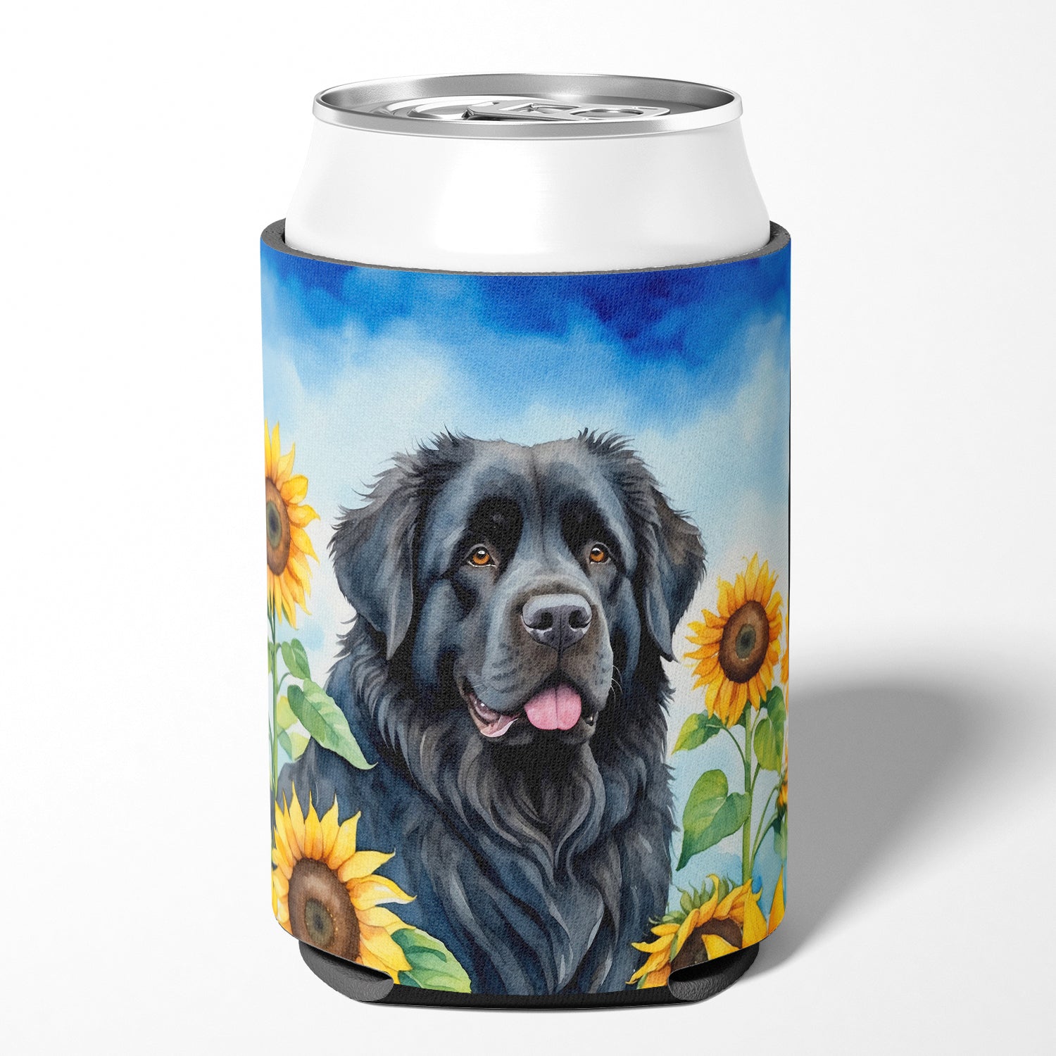 Buy this Newfoundland in Sunflowers Can or Bottle Hugger