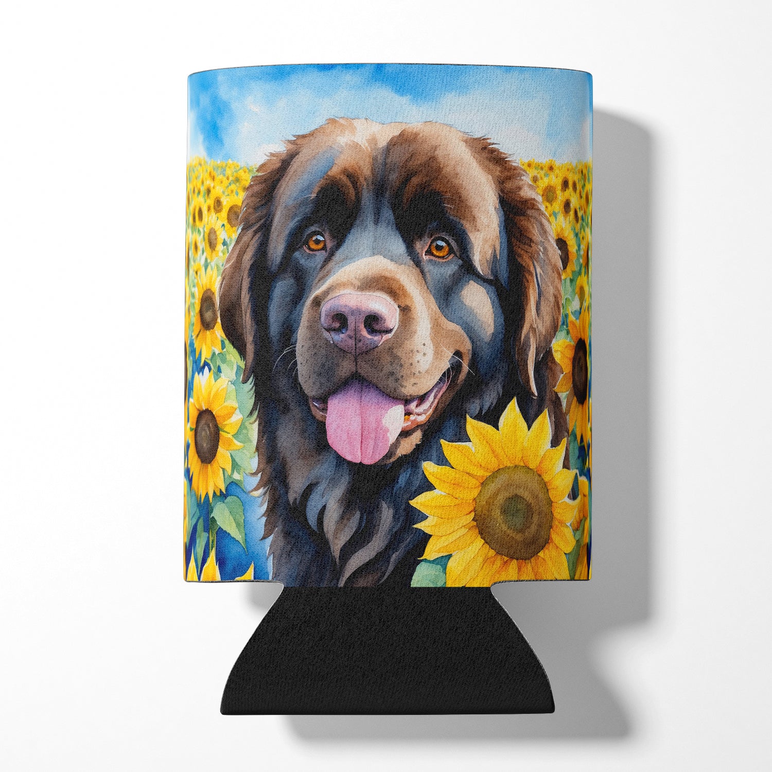 Buy this Newfoundland in Sunflowers Can or Bottle Hugger