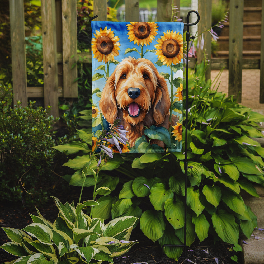 Buy this Otterhound in Sunflowers Garden Flag