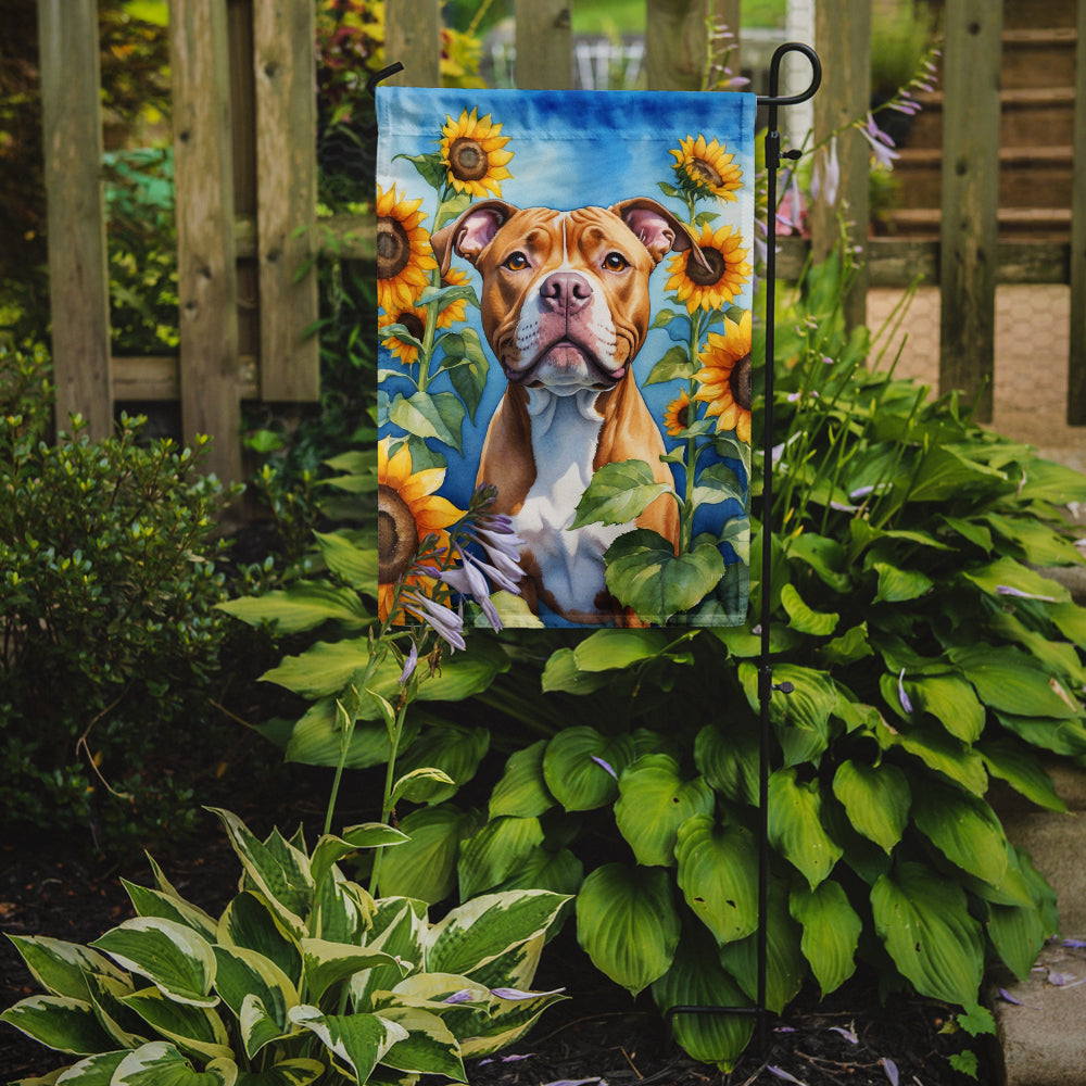 Buy this Pit Bull Terrier in Sunflowers Garden Flag
