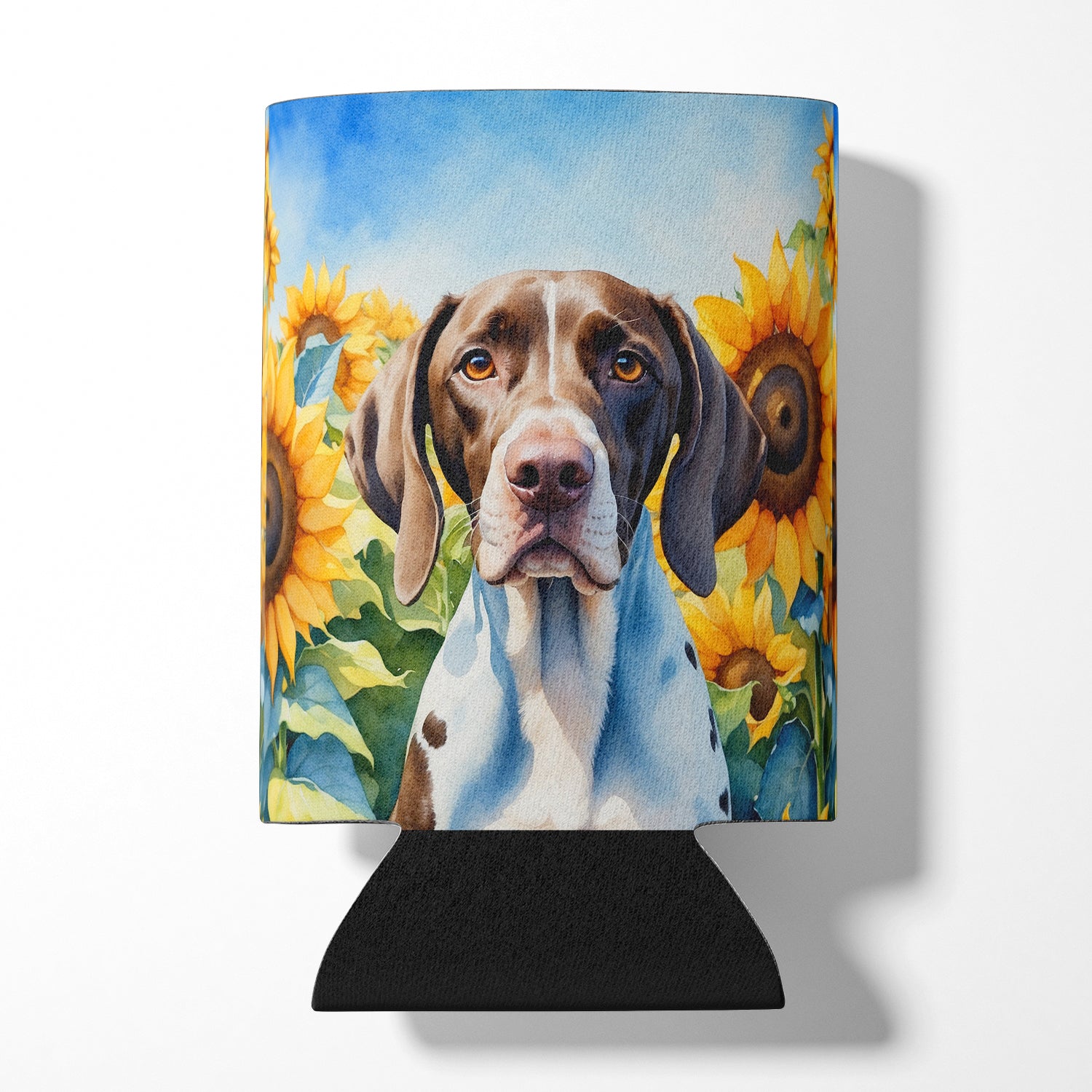 Buy this Pointer in Sunflowers Can or Bottle Hugger