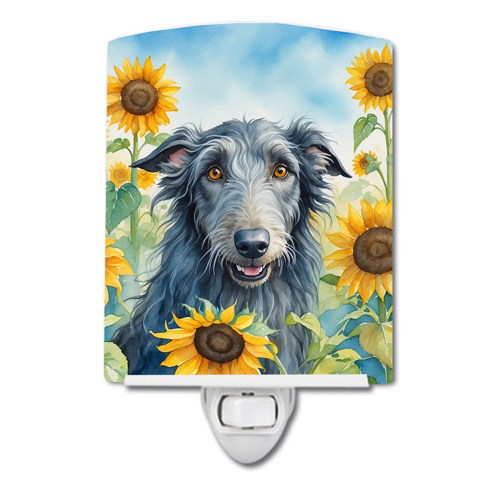 Buy this Scottish Deerhound in Sunflowers Ceramic Night Light