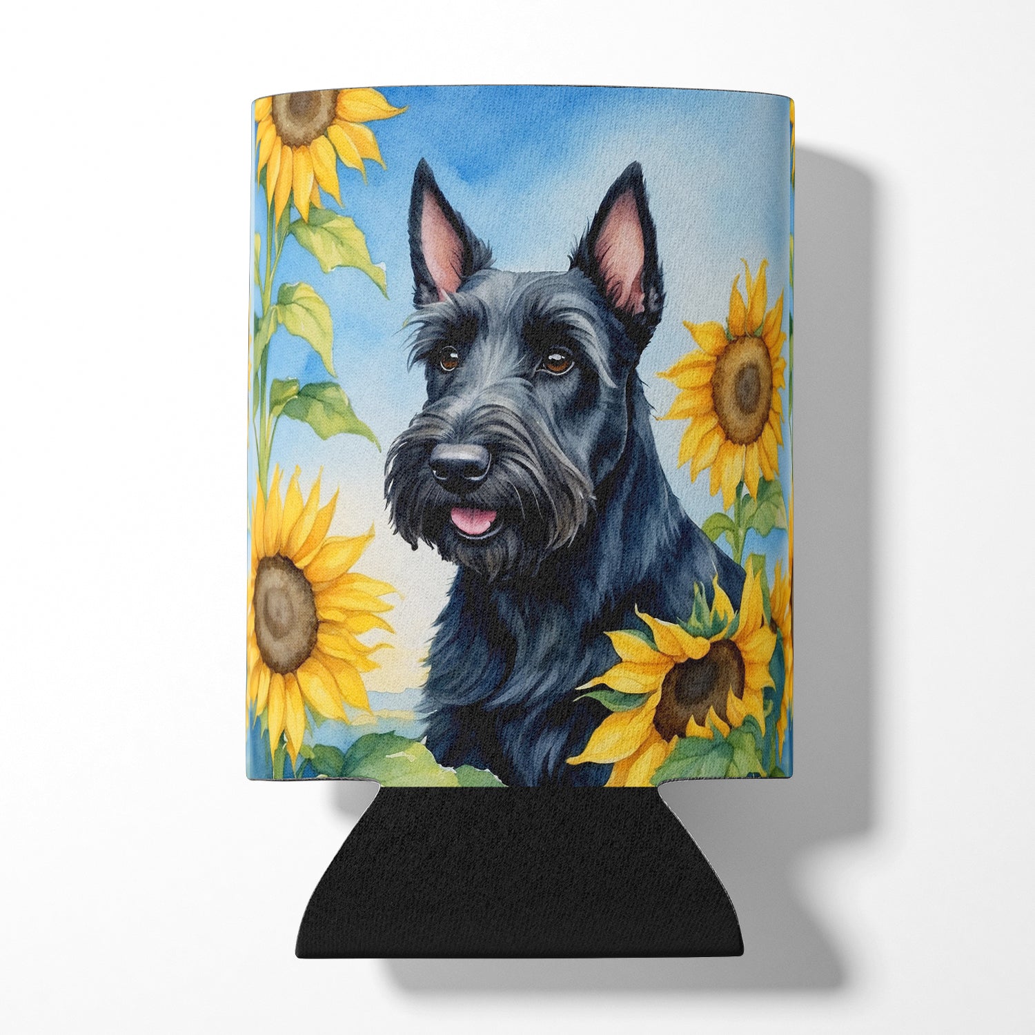 Buy this Scottish Terrier in Sunflowers Can or Bottle Hugger
