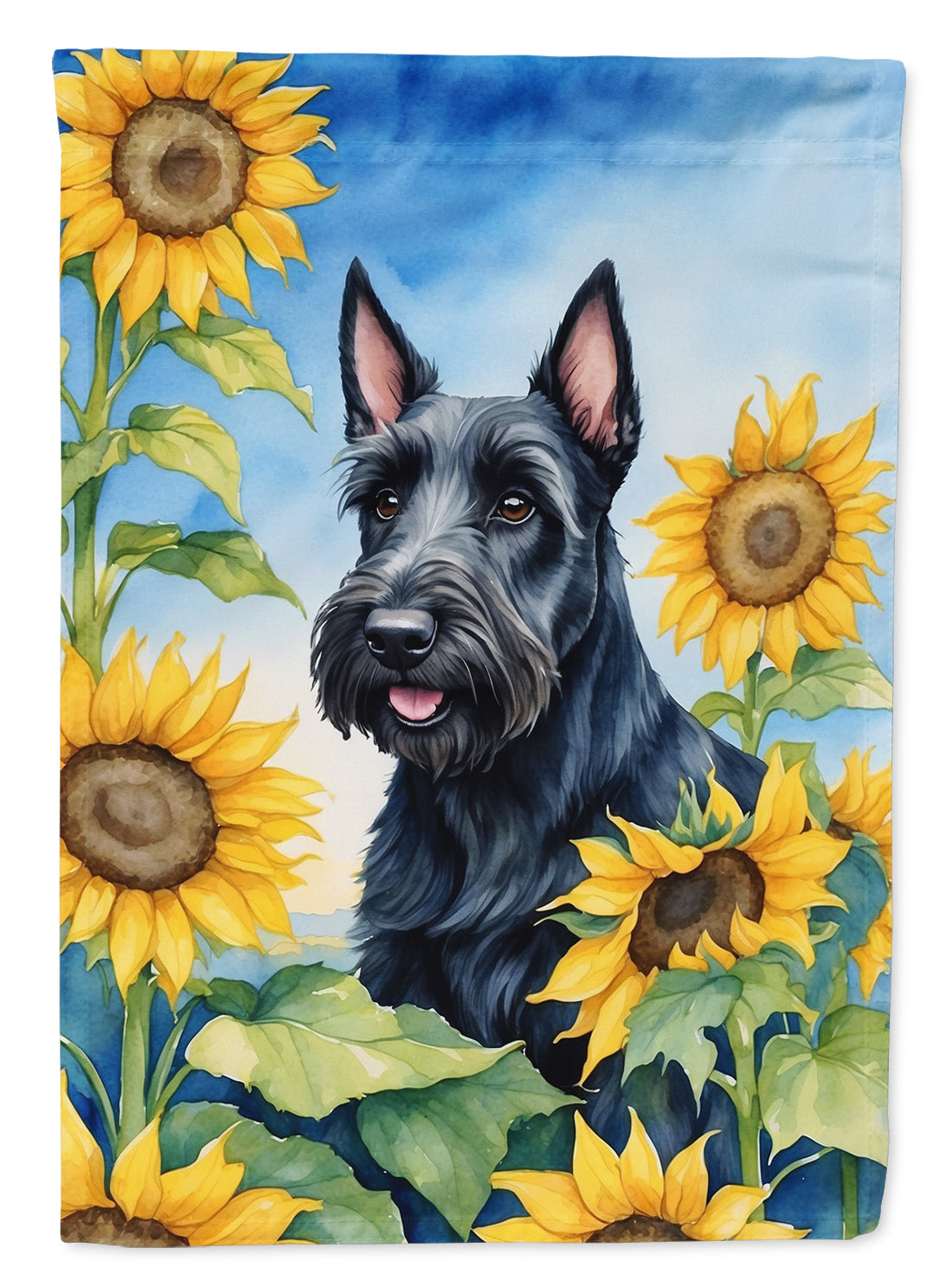 Buy this Scottish Terrier in Sunflowers Garden Flag