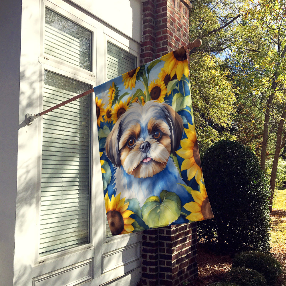 Buy this Shih Tzu in Sunflowers House Flag