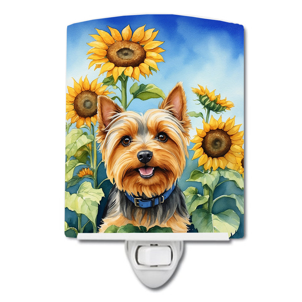 Buy this Silky Terrier in Sunflowers Ceramic Night Light
