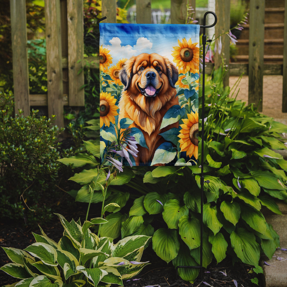 Buy this Tibetan Mastiff in Sunflowers Garden Flag