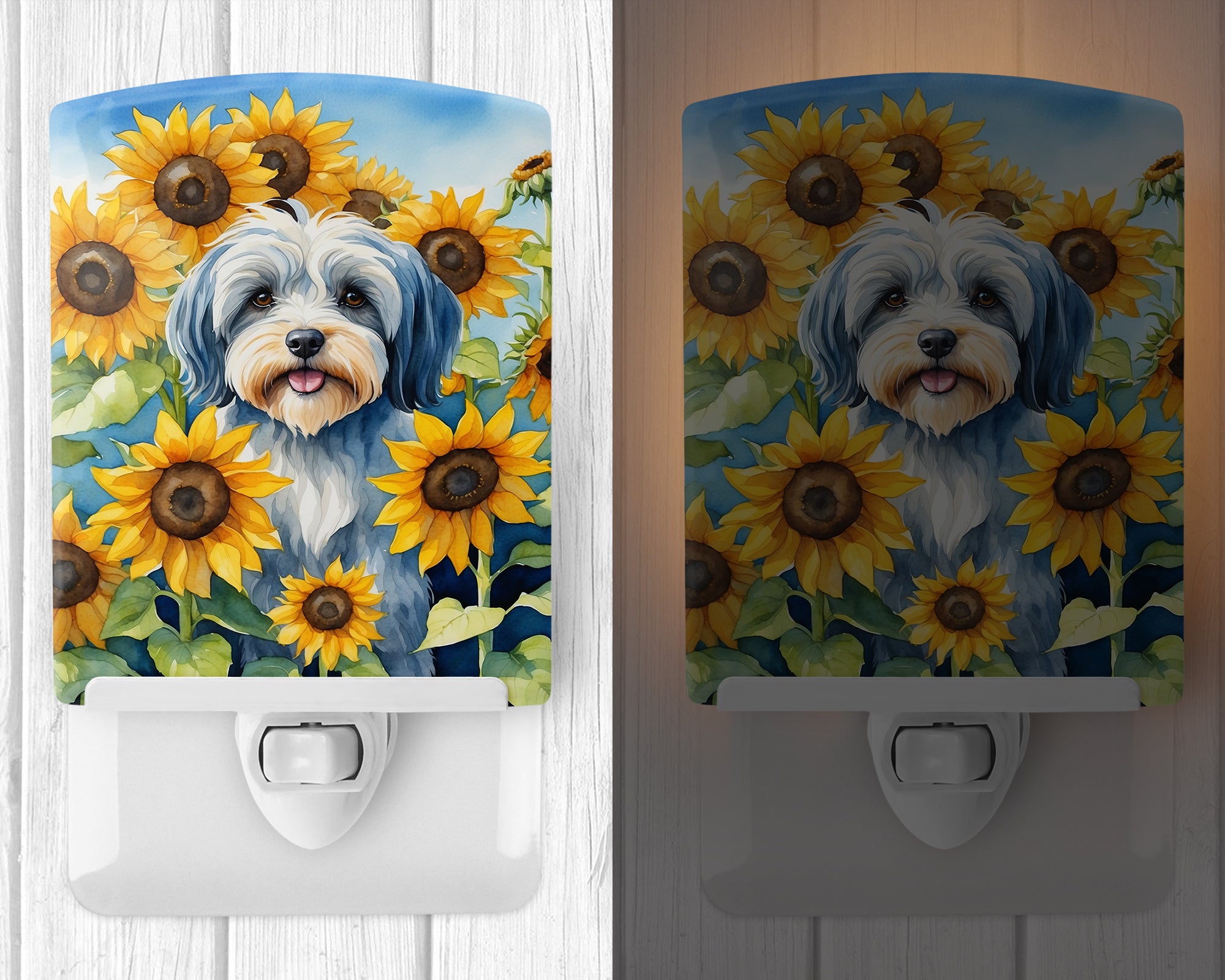 Buy this Tibetan Terrier in Sunflowers Ceramic Night Light
