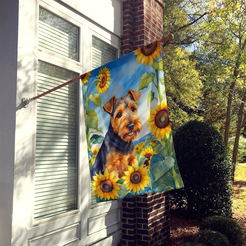 Buy this Welsh Terrier in Sunflowers House Flag