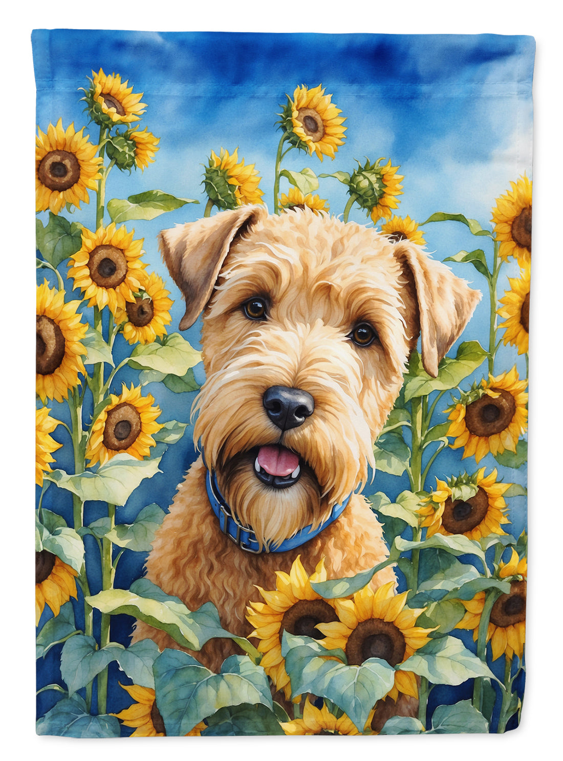 Buy this Wheaten Terrier in Sunflowers Garden Flag