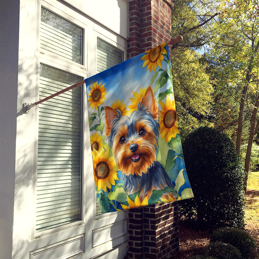 Buy this Yorkshire Terrier in Sunflowers House Flag