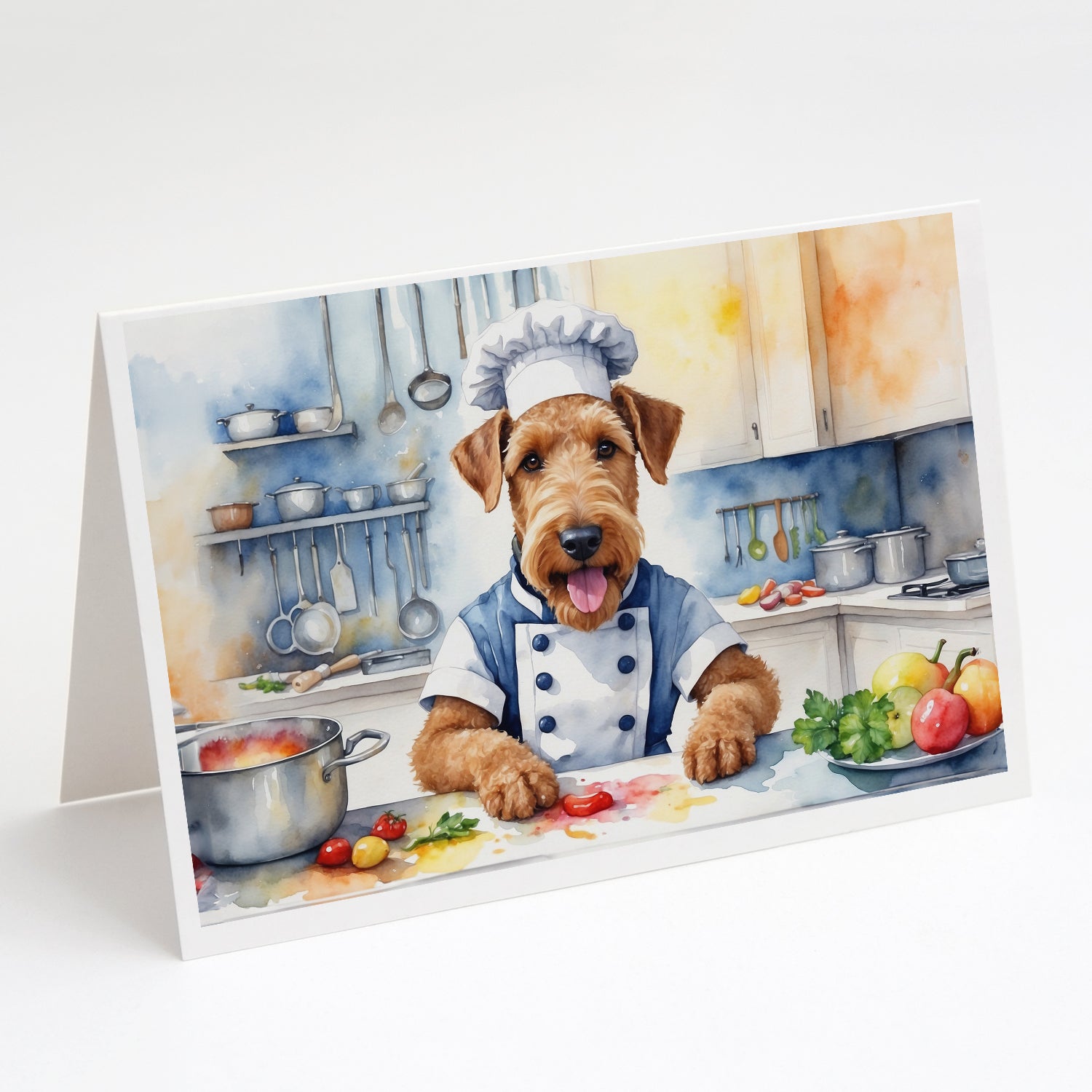Buy this Airedale Terrier The Chef Greeting Cards Pack of 8