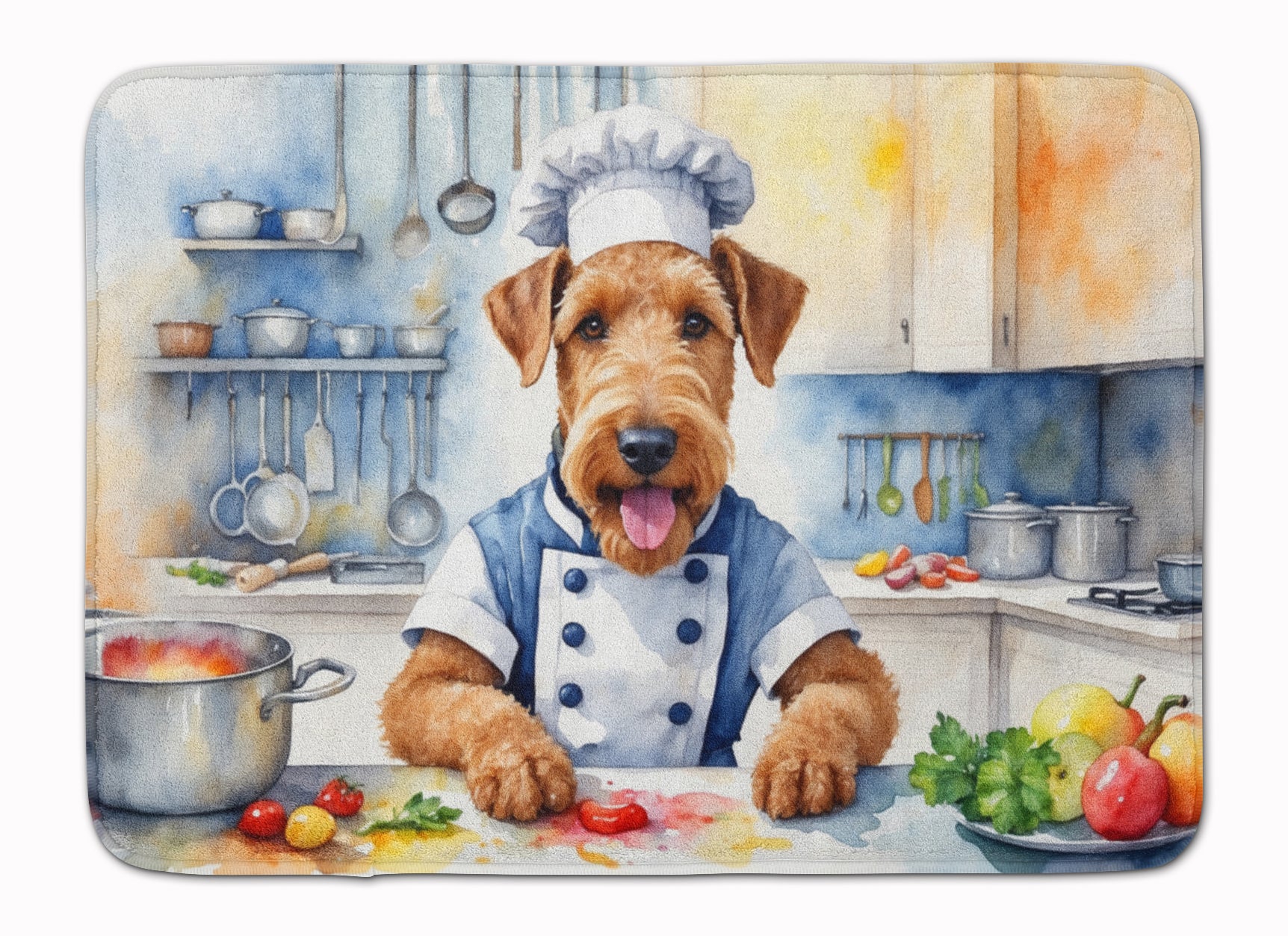 Buy this Airedale Terrier The Chef Memory Foam Kitchen Mat