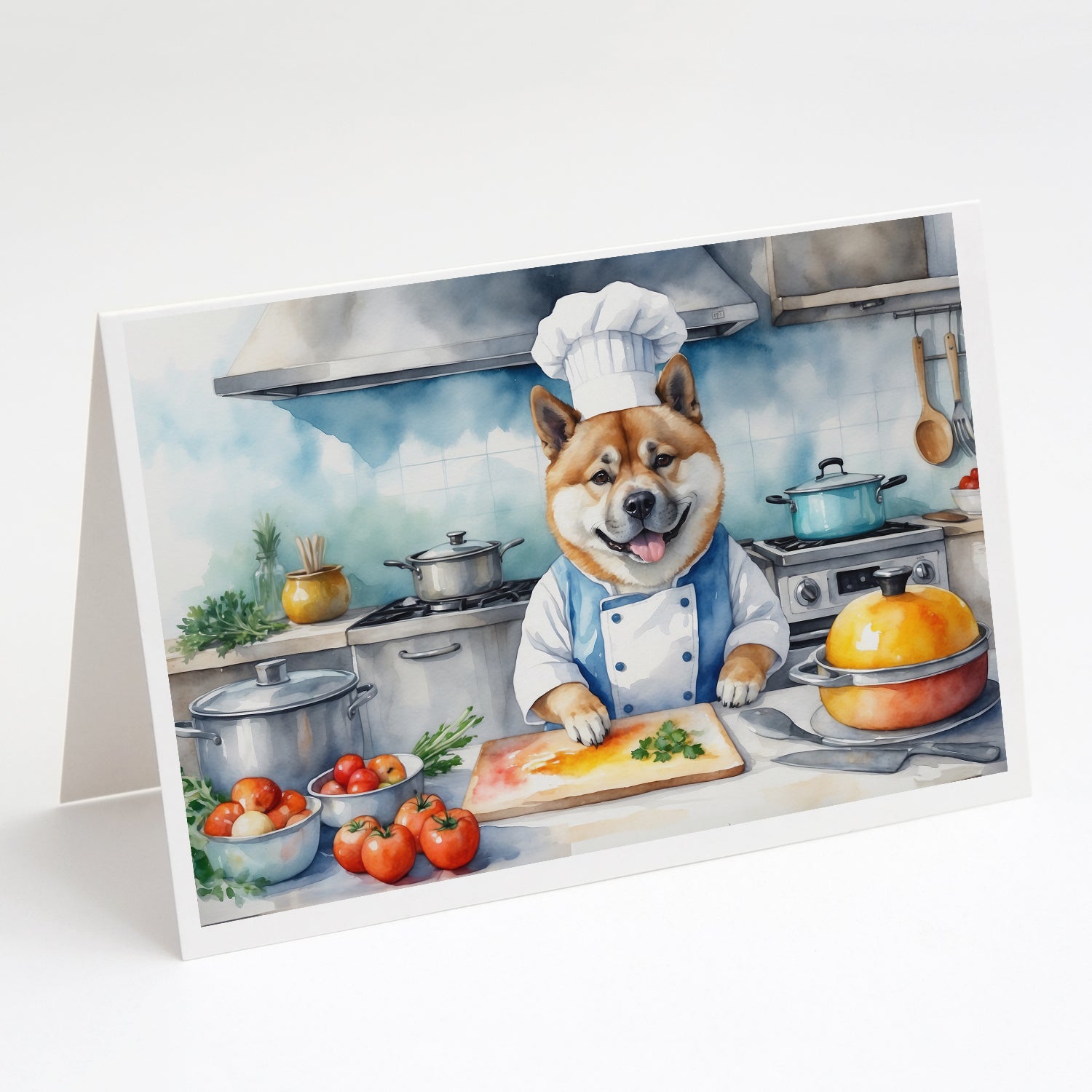 Buy this Akita The Chef Greeting Cards Pack of 8