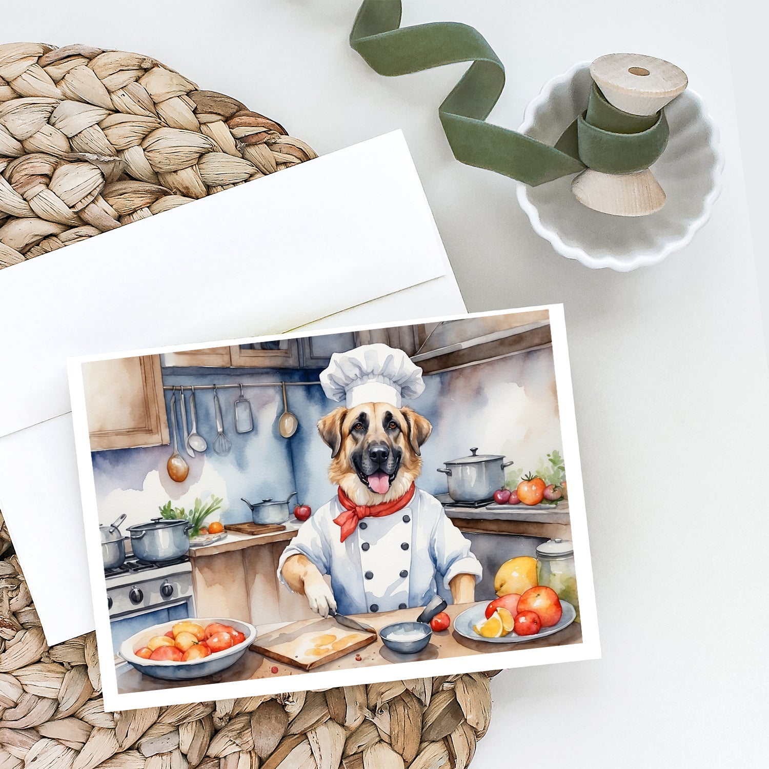 Anatolian Shepherd The Chef Greeting Cards Pack of 8