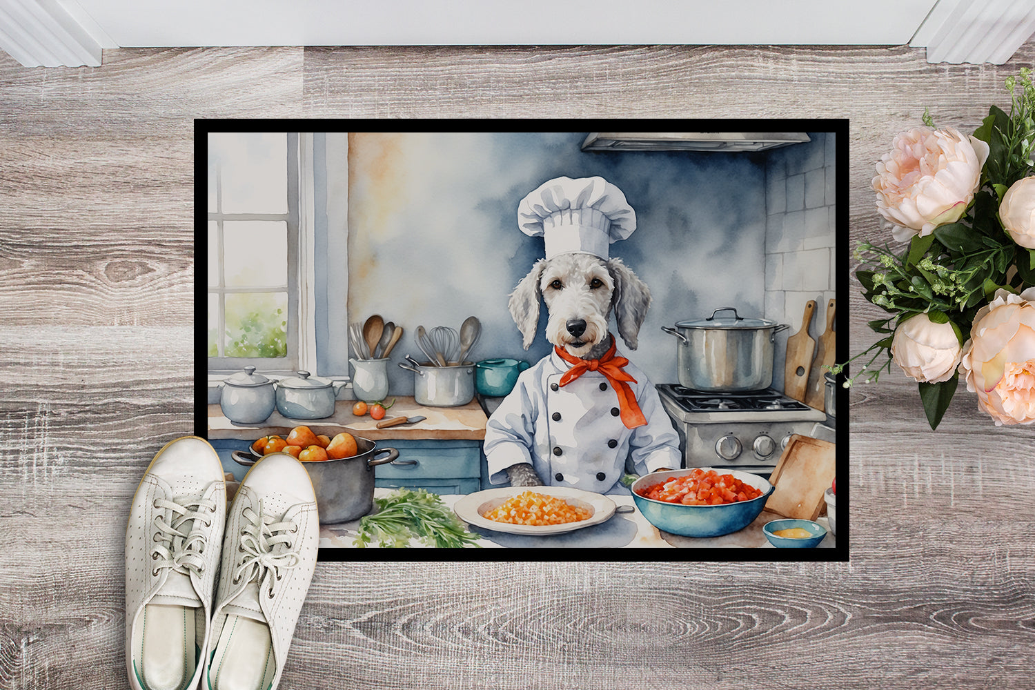 Bedlington Terrier The Chef Doormat