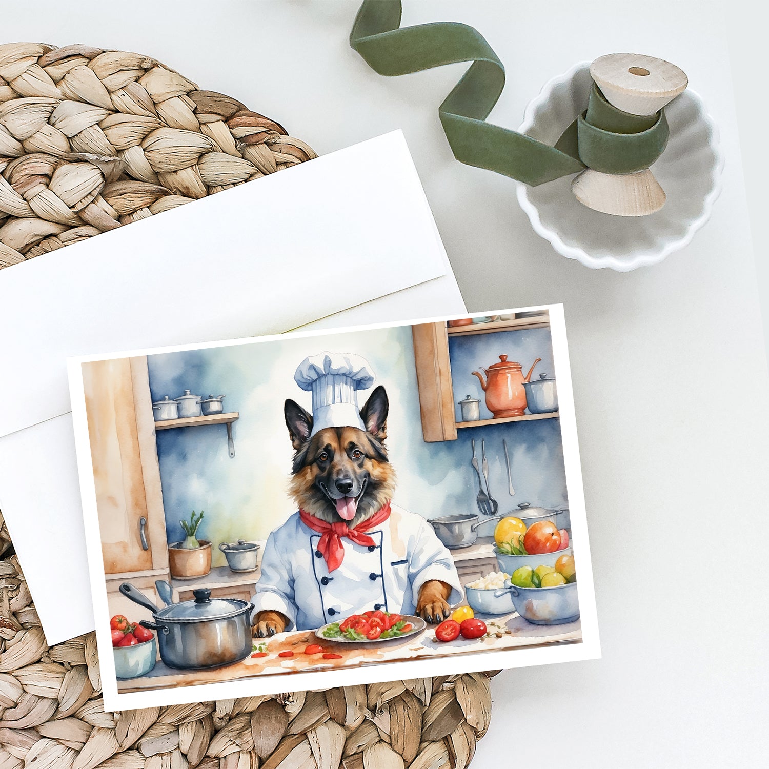 Buy this Belgian Tervuren The Chef Greeting Cards Pack of 8