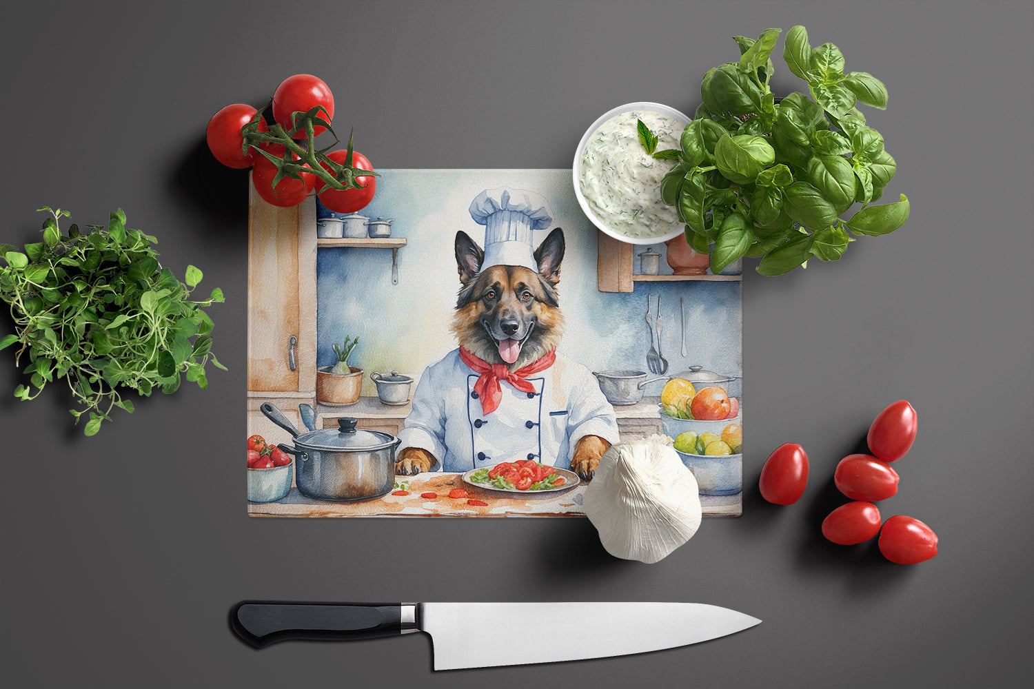 Buy this Belgian Tervuren The Chef Glass Cutting Board