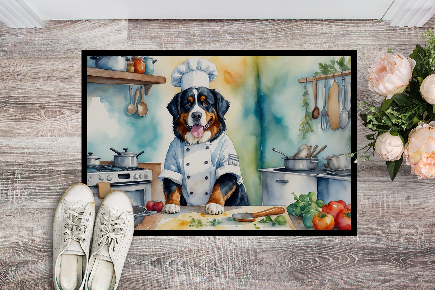 Buy this Bernese Mountain Dog The Chef Doormat