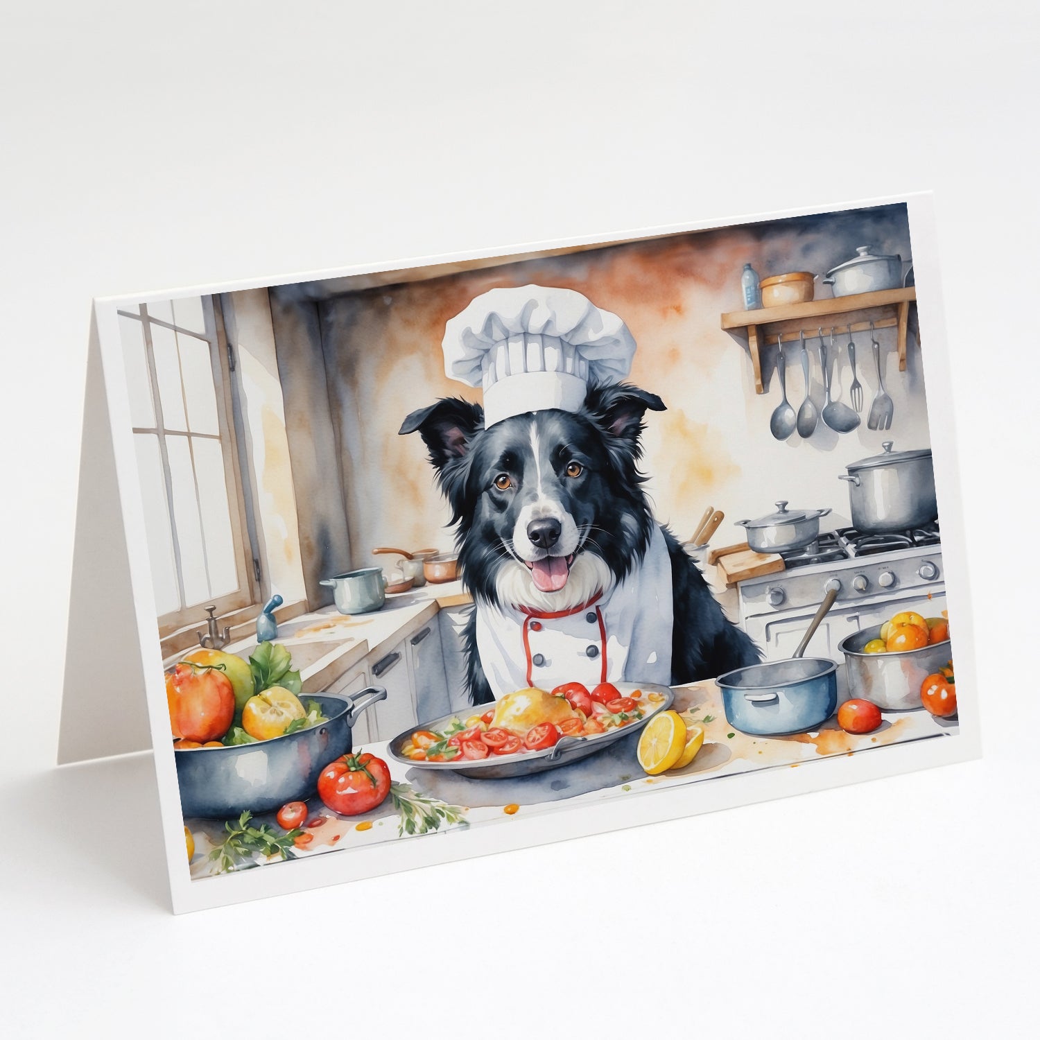 Buy this Border Collie The Chef Greeting Cards Pack of 8
