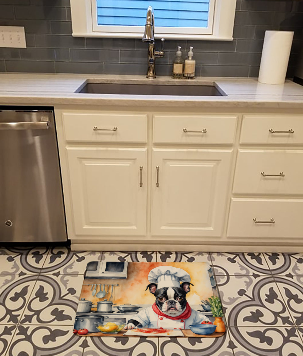 Buy this Boston Terrier The Chef Memory Foam Kitchen Mat