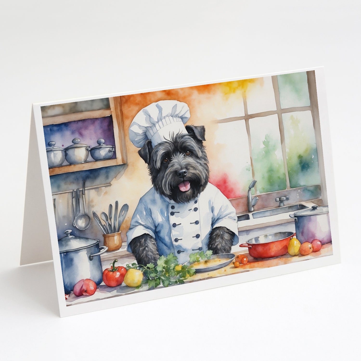 Buy this Bouvier des Flandres The Chef Greeting Cards Pack of 8