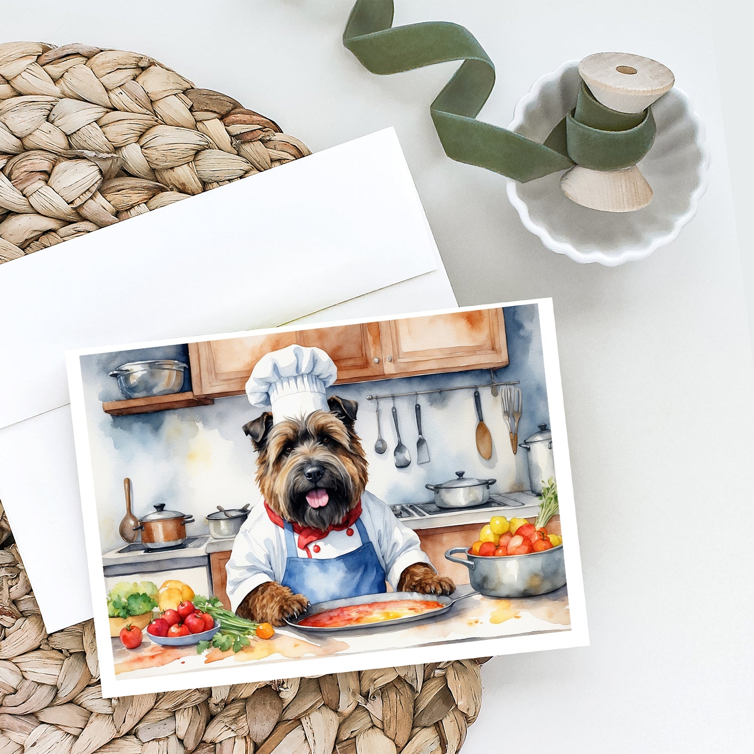Bouvier des Flandres The Chef Greeting Cards Pack of 8