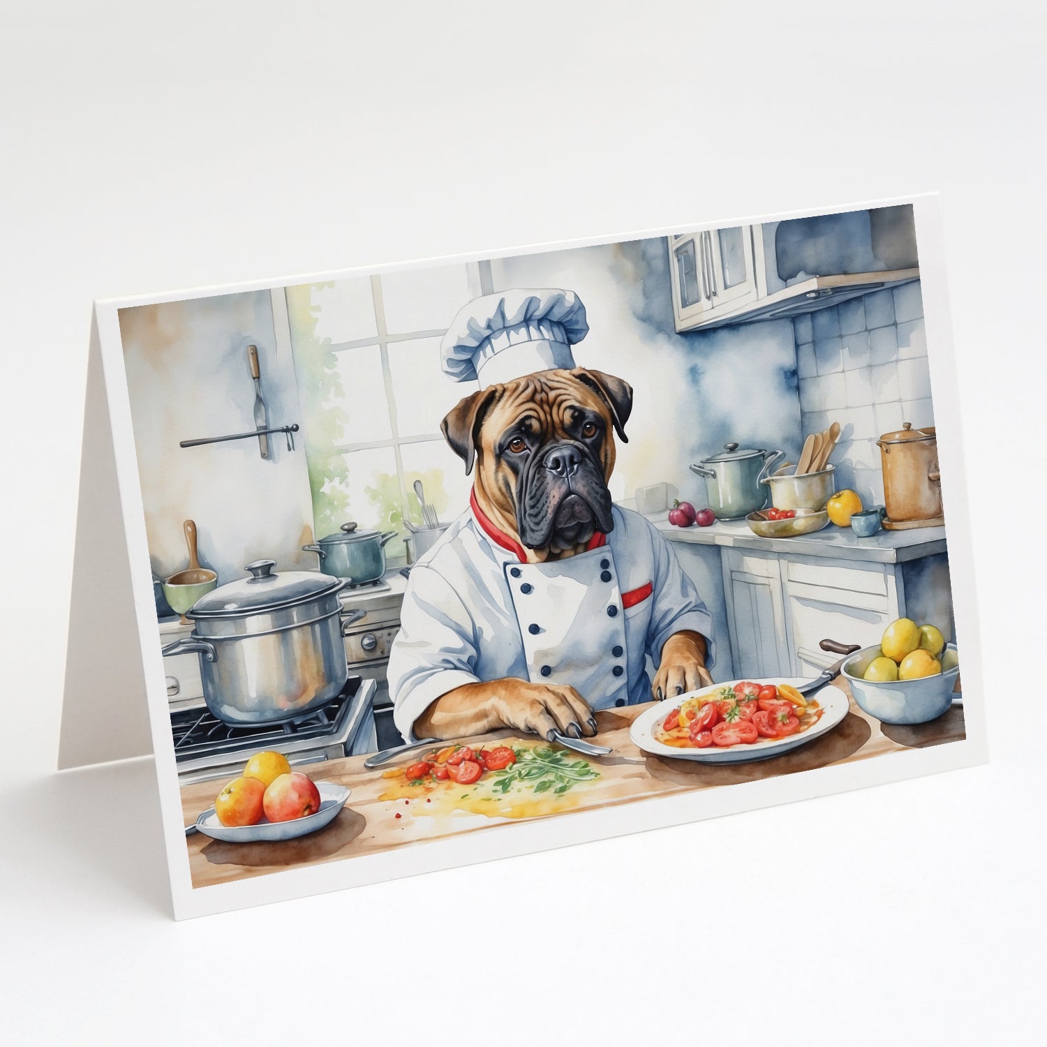 Buy this Bullmastiff The Chef Greeting Cards Pack of 8