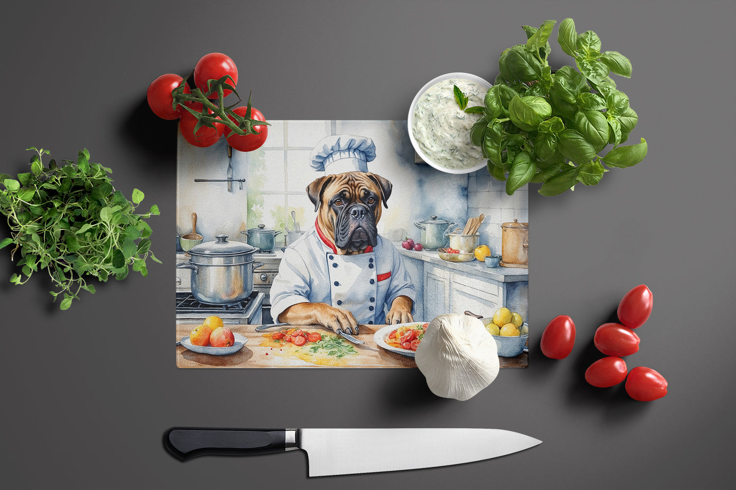 Buy this Bullmastiff The Chef Glass Cutting Board
