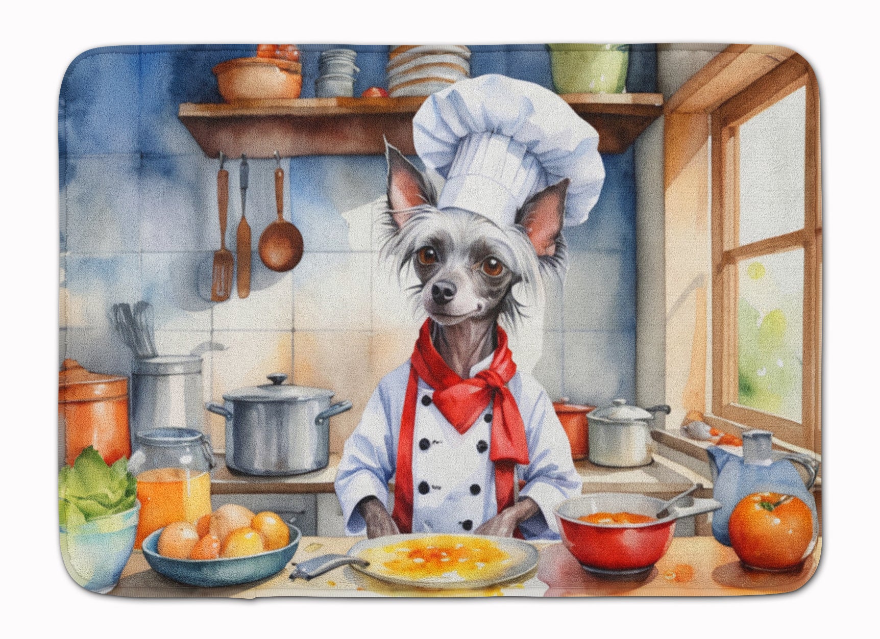 Buy this Chinese Crested The Chef Memory Foam Kitchen Mat