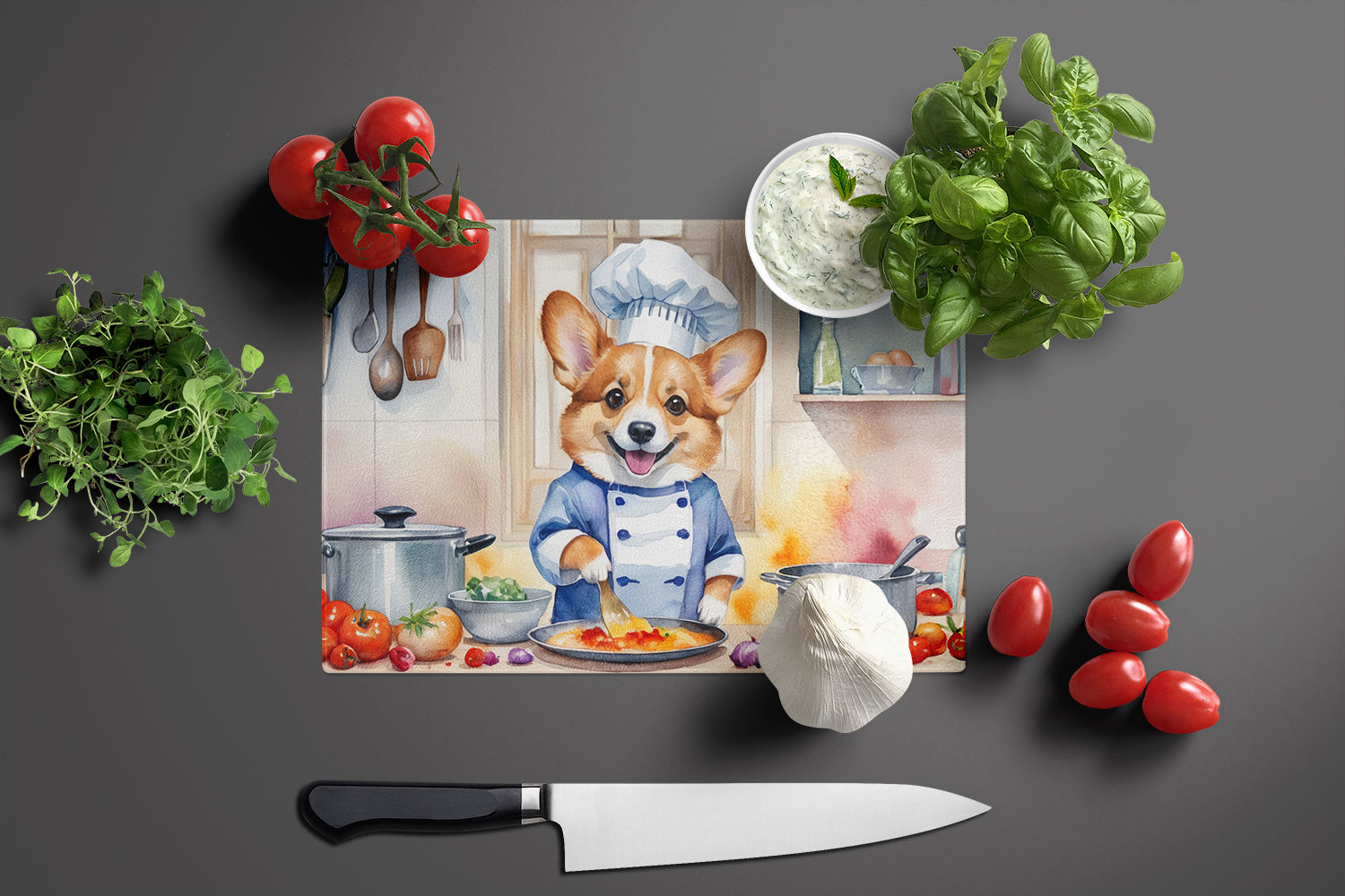 Buy this Corgi The Chef Glass Cutting Board