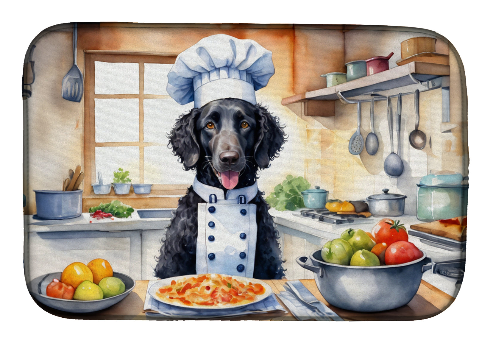 Buy this Curly-Coated Retriever The Chef Dish Drying Mat