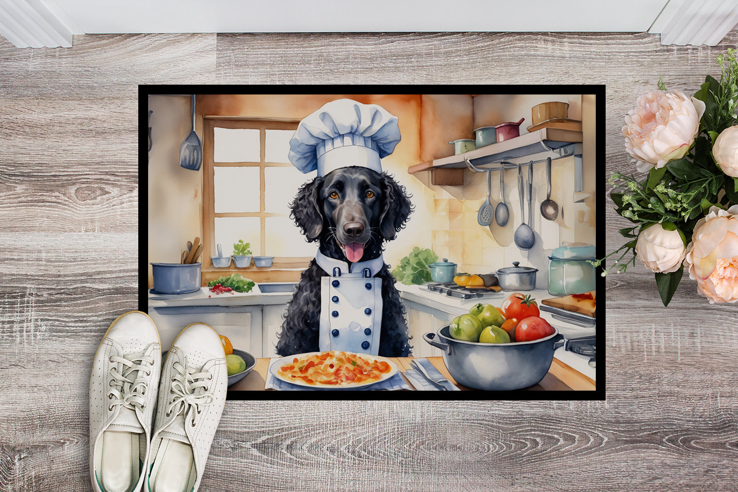 Curly-Coated Retriever The Chef Doormat