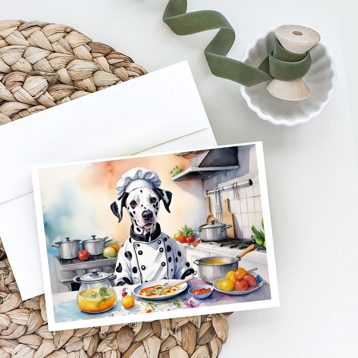 Buy this Dalmatian The Chef Greeting Cards Pack of 8