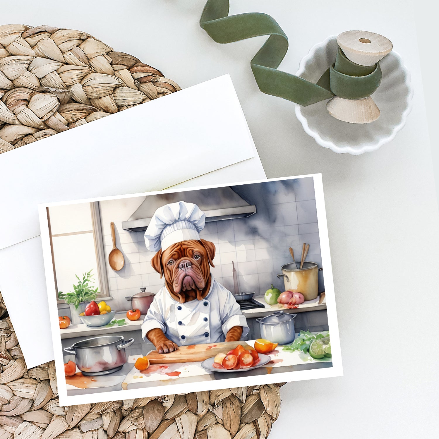 Buy this Dogue de Bordeaux The Chef Greeting Cards Pack of 8