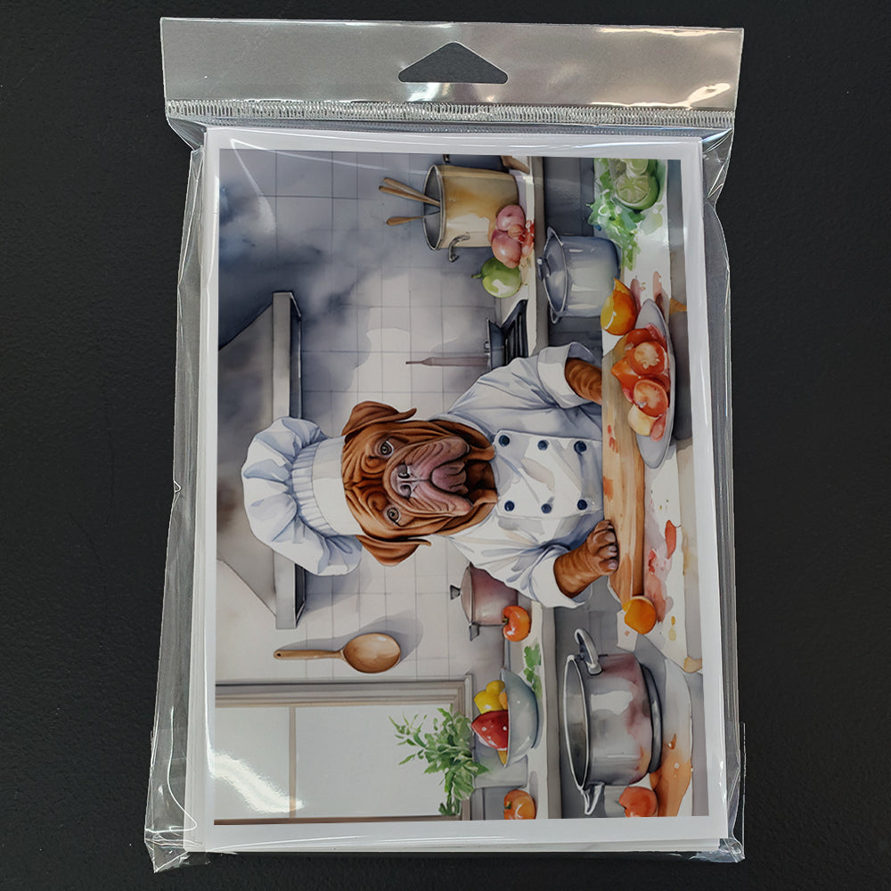 Dogue de Bordeaux The Chef Greeting Cards Pack of 8
