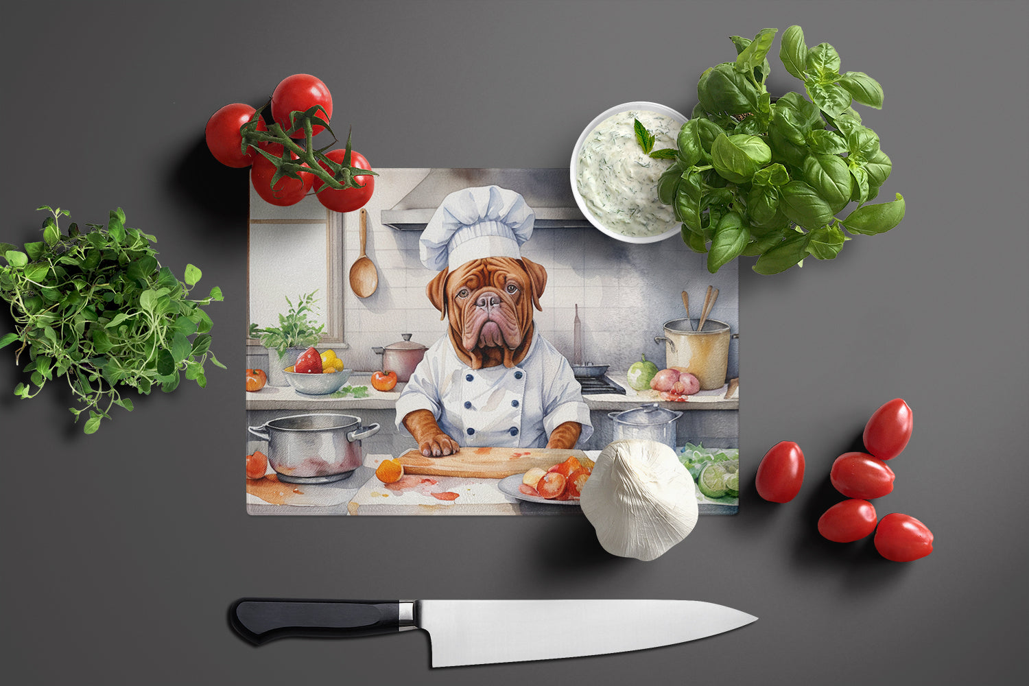 Buy this Dogue de Bordeaux The Chef Glass Cutting Board