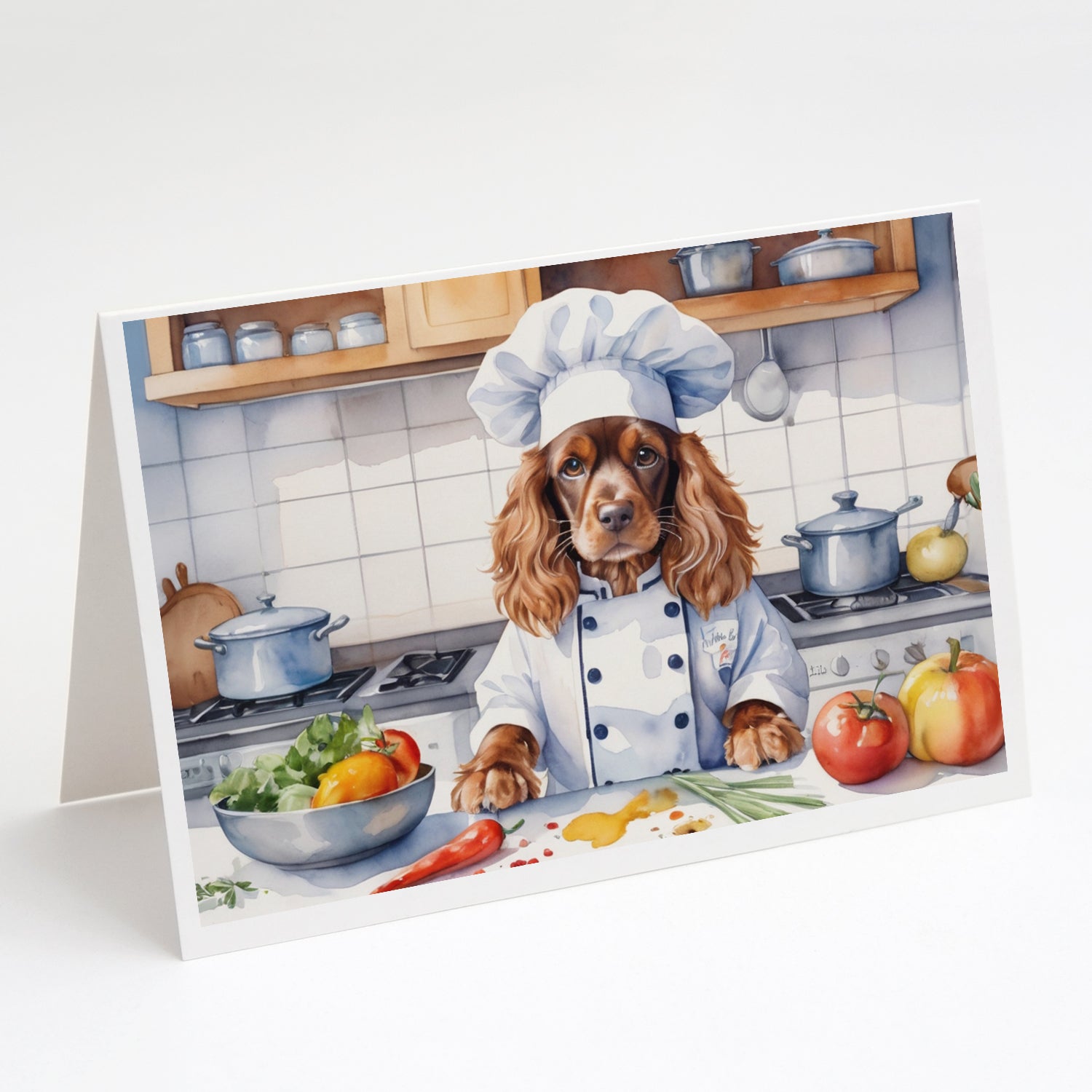 Buy this English Cocker Spaniel The Chef Greeting Cards Pack of 8