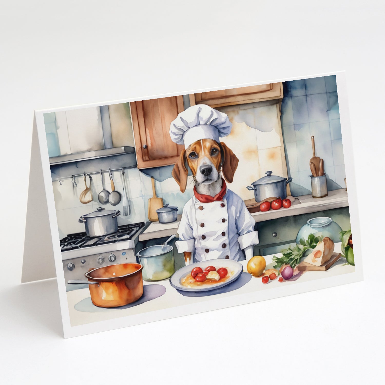 Buy this English Foxhound The Chef Greeting Cards Pack of 8