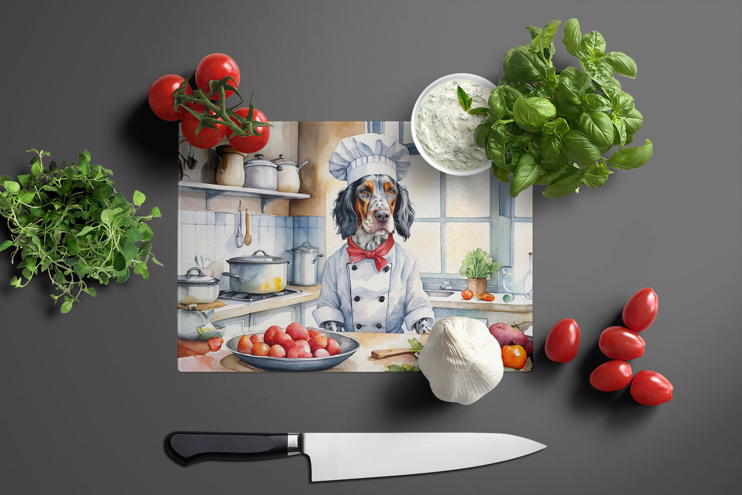 Buy this English Setter The Chef Glass Cutting Board