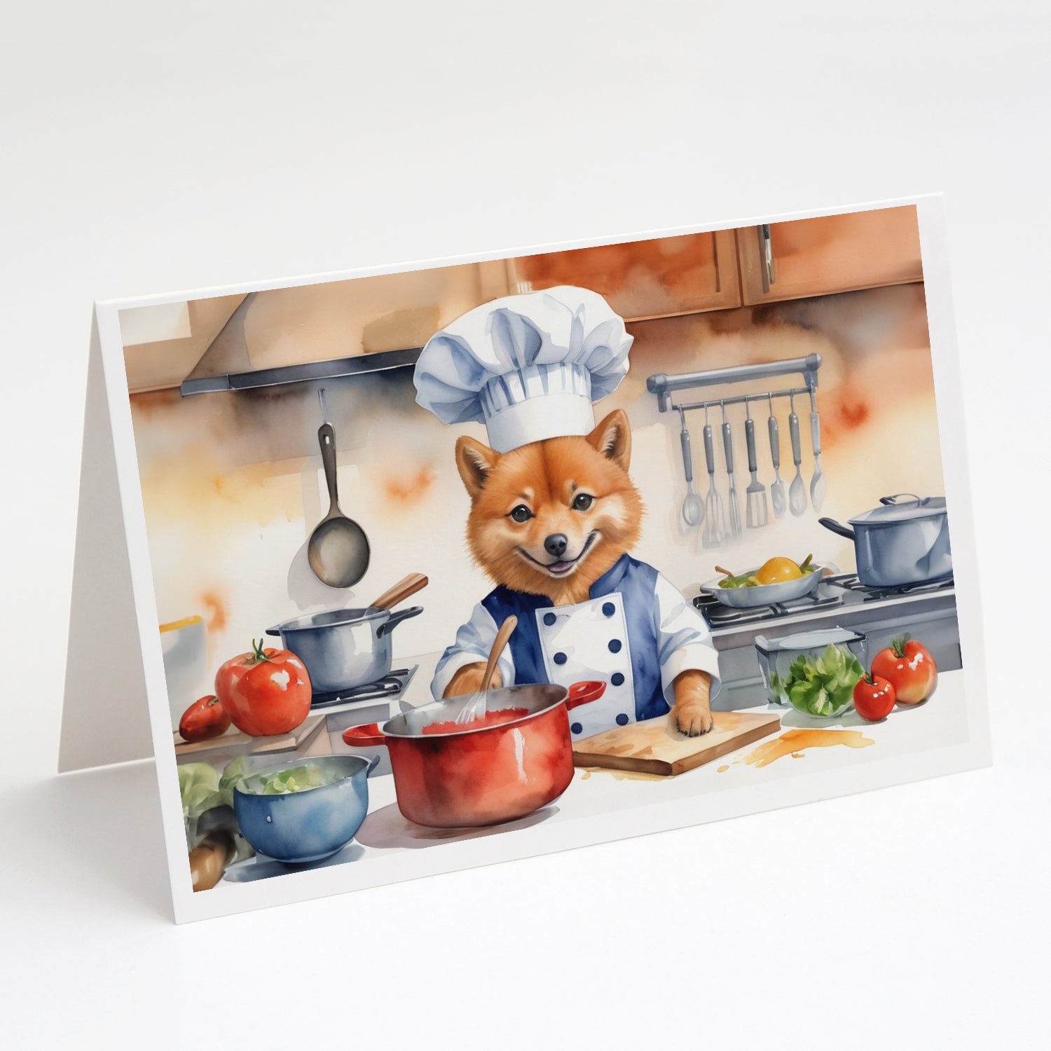 Buy this Finnish Spitz The Chef Greeting Cards Pack of 8