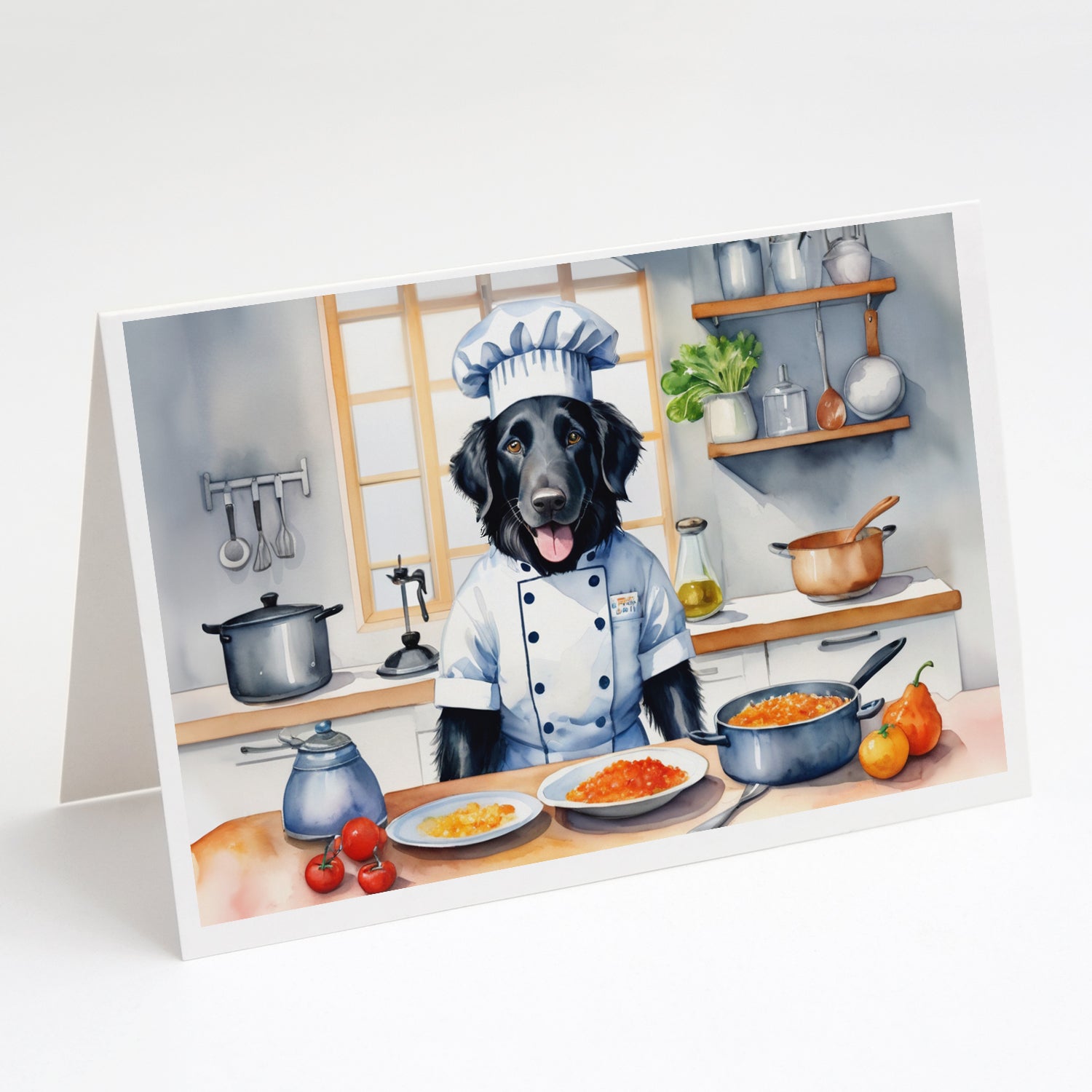 Buy this Flat-Coated Retriever The Chef Greeting Cards Pack of 8