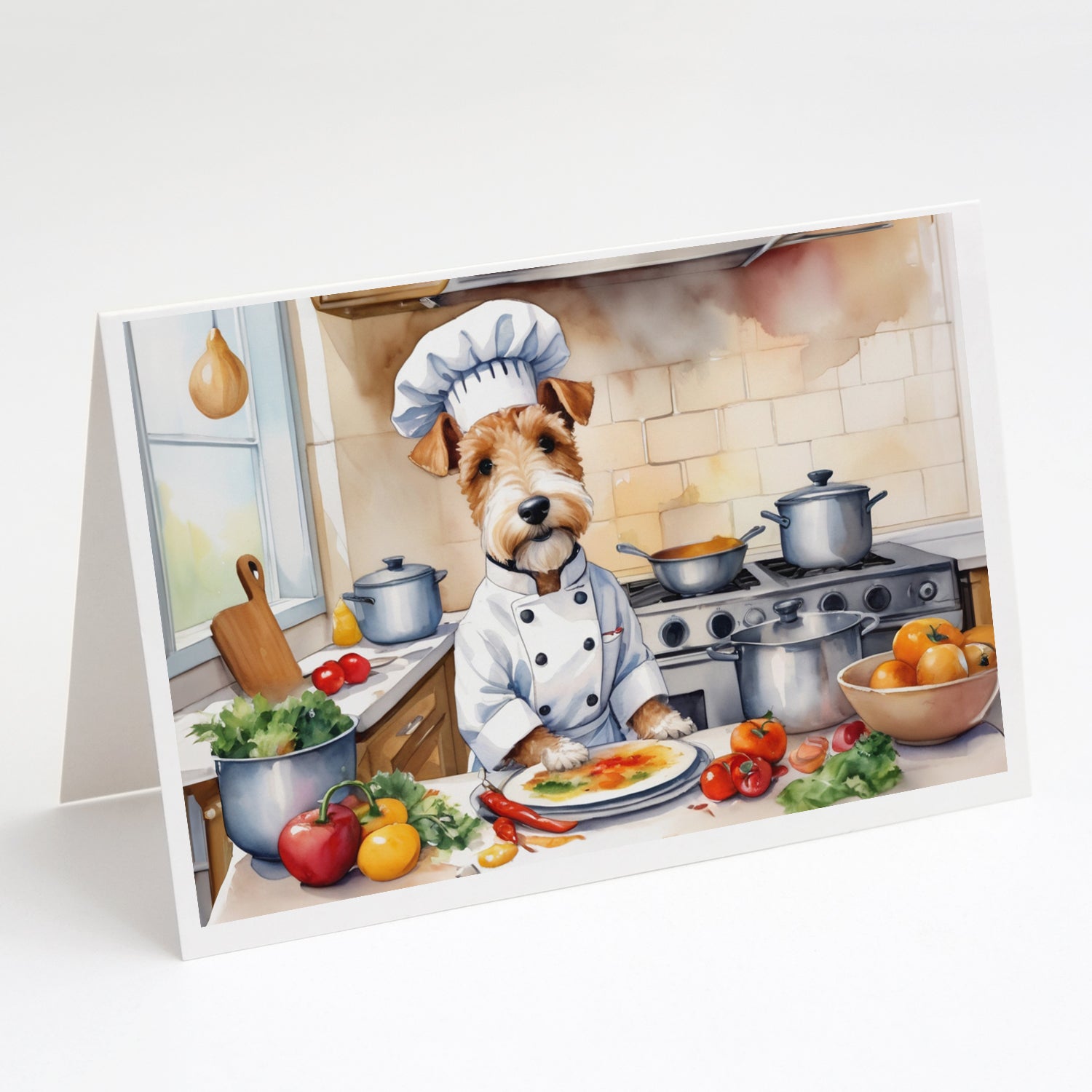 Buy this Fox Terrier The Chef Greeting Cards Pack of 8