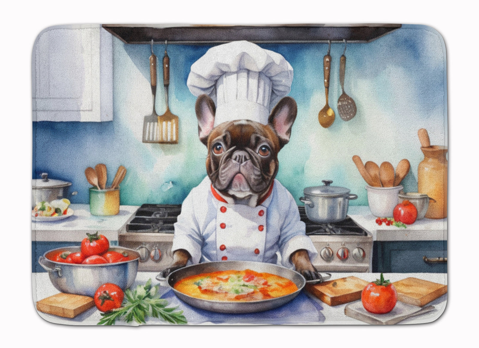 Buy this French Bulldog The Chef Memory Foam Kitchen Mat
