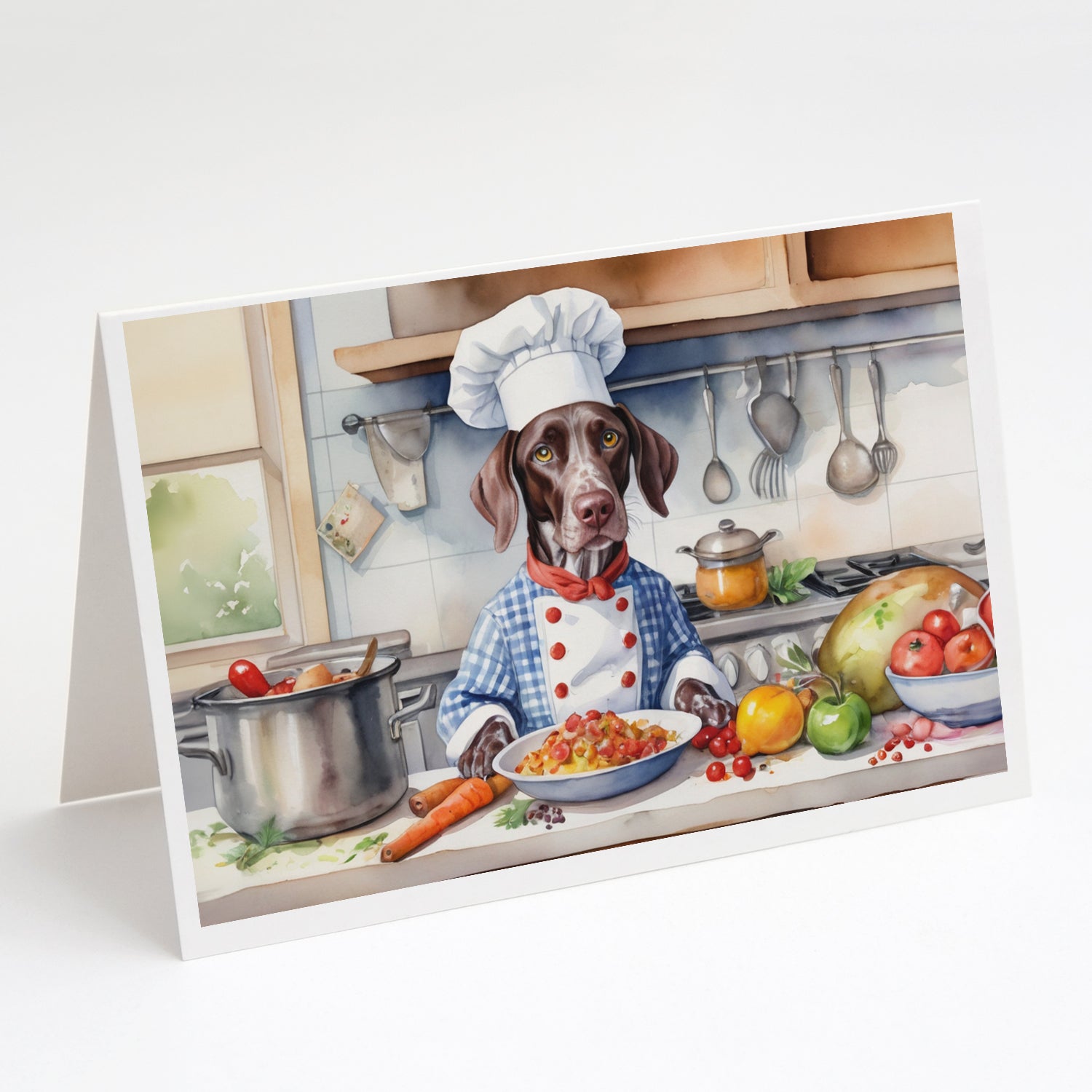 Buy this German Shorthaired Pointer The Chef Greeting Cards Pack of 8