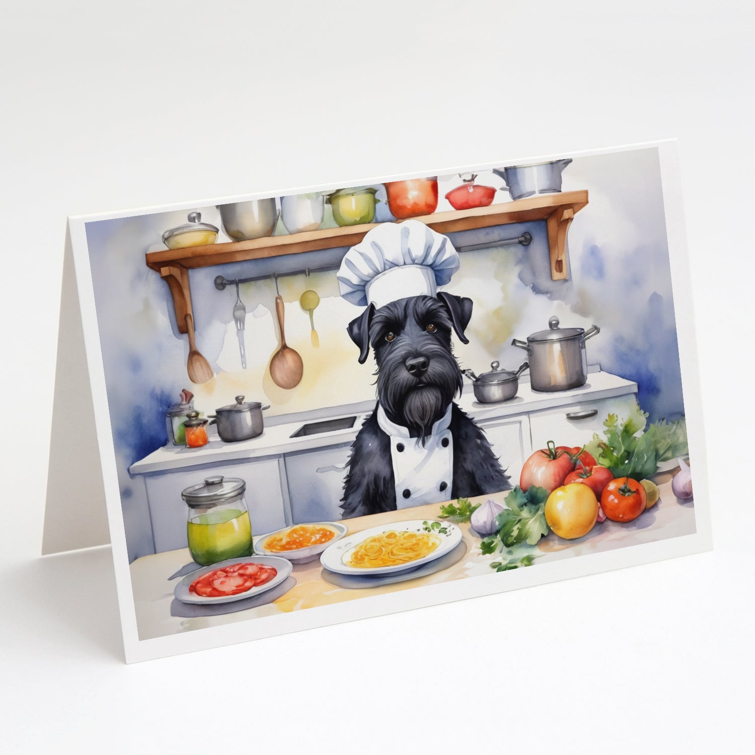 Buy this Giant Schnauzer The Chef Greeting Cards Pack of 8
